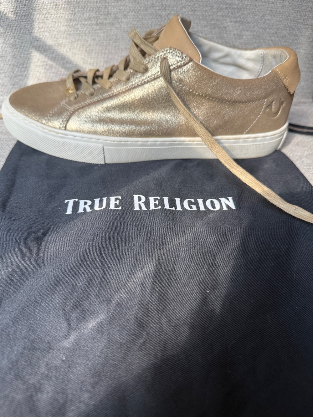 Gold Metallic True Religion Sneakers - Women's Casual Shoes